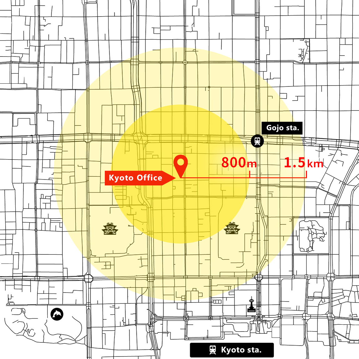 jpreserve  Service Coverage Area Kyoto Map